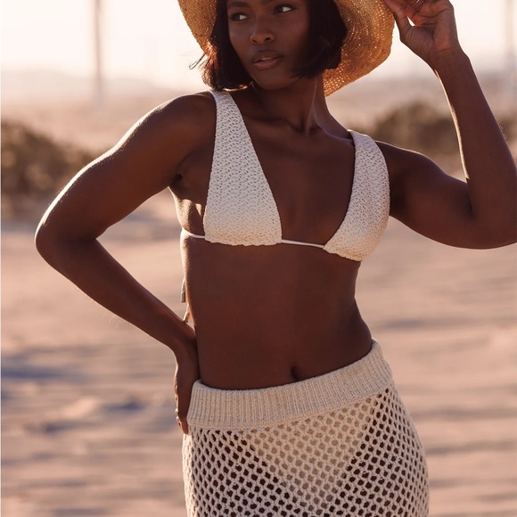Monday Swimwear Ivory Crochet bottoms and two tops - Picture 6 of 6
